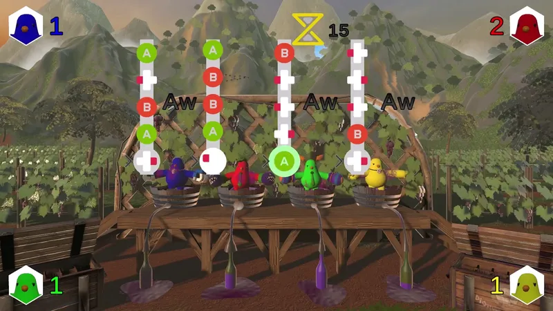The Grape Stomp scene during play