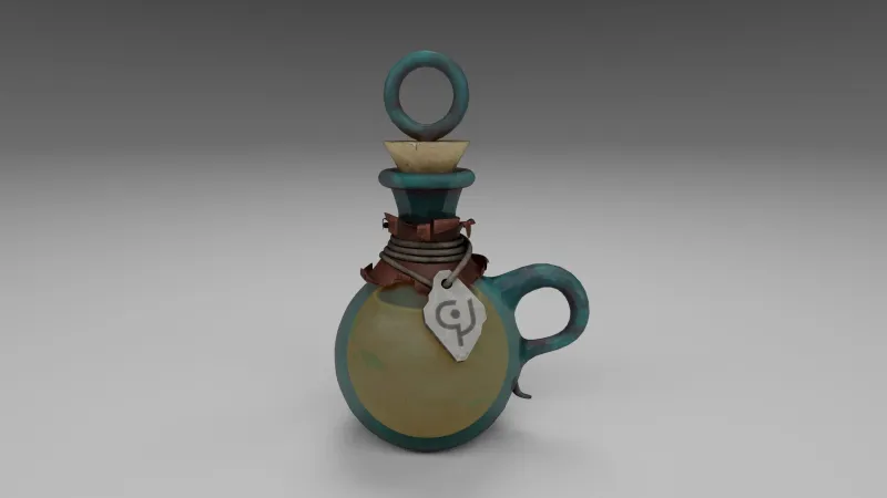 The Magic Potion bottle on a soft gray backdrop