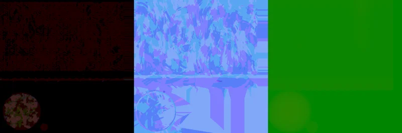 Base color, normal and packed ORM maps for the Magic Potion liquid